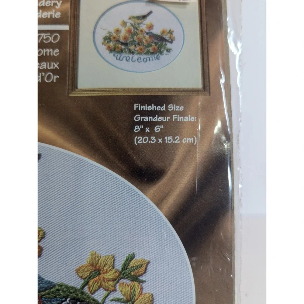 JANLYNN EMBROIDERY PATTERN #04-750 BUTTERCUP BIRDS WELCOME‎